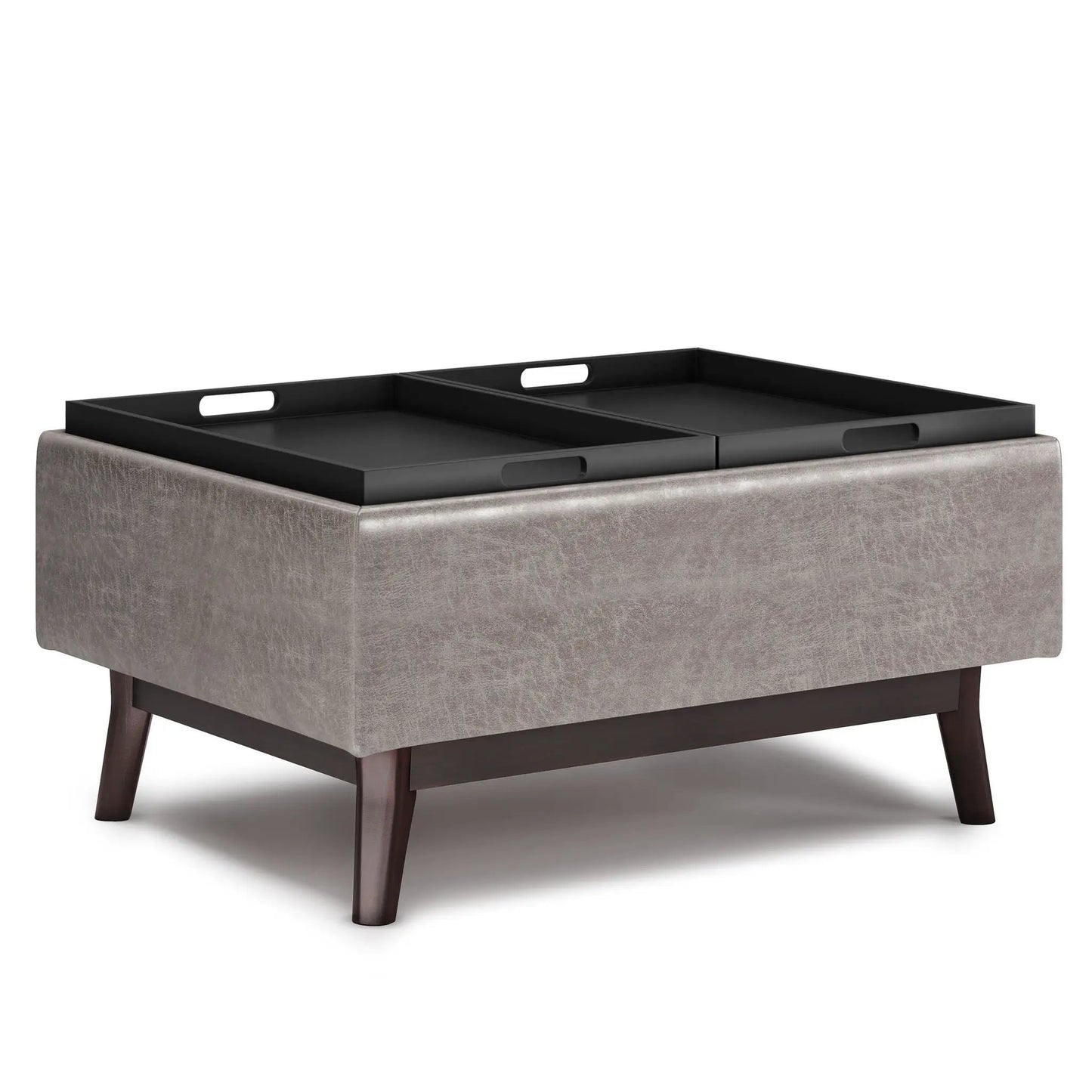 Owen Tray Top Small Coffee Table Storage Ottoman