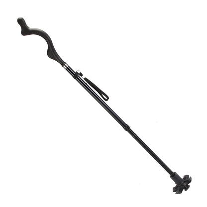 Posture walking cane GemGear black curved handle, collapsible shaft, adjustable height on Tampa Home & Garden Store