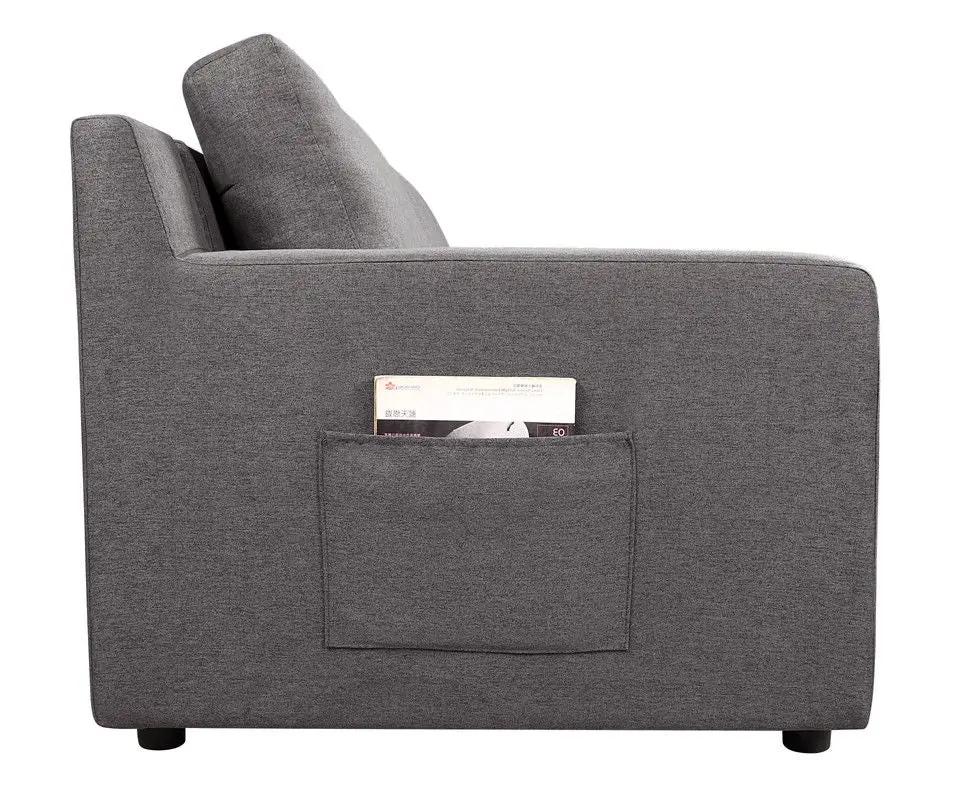 Waylon sectional sofa gray fabric with side pocket by Unique Piece Furniture on Tampa Home & Garden Store