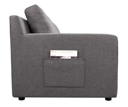 Waylon sectional sofa gray fabric with side pocket by Unique Piece Furniture on Tampa Home & Garden Store