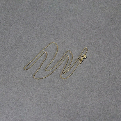14k yellow gold diamond-cut cable link chain necklace 0.7mm by Bids.com on Tampa Home & Garden Store
