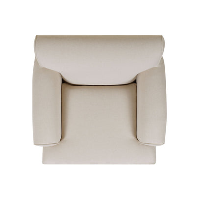 Accent Arm Chair with Casters beige upholstery, solid hardwood frame on Tampa Home & Garden Store