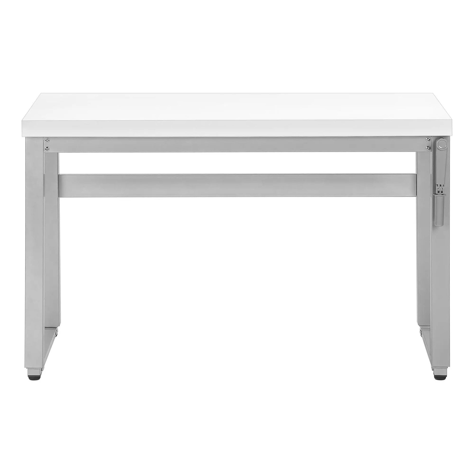 Computer Desk white top with metal frame, adjustable for laptop, Unique Piece Furniture on Tampa Home & Garden Store