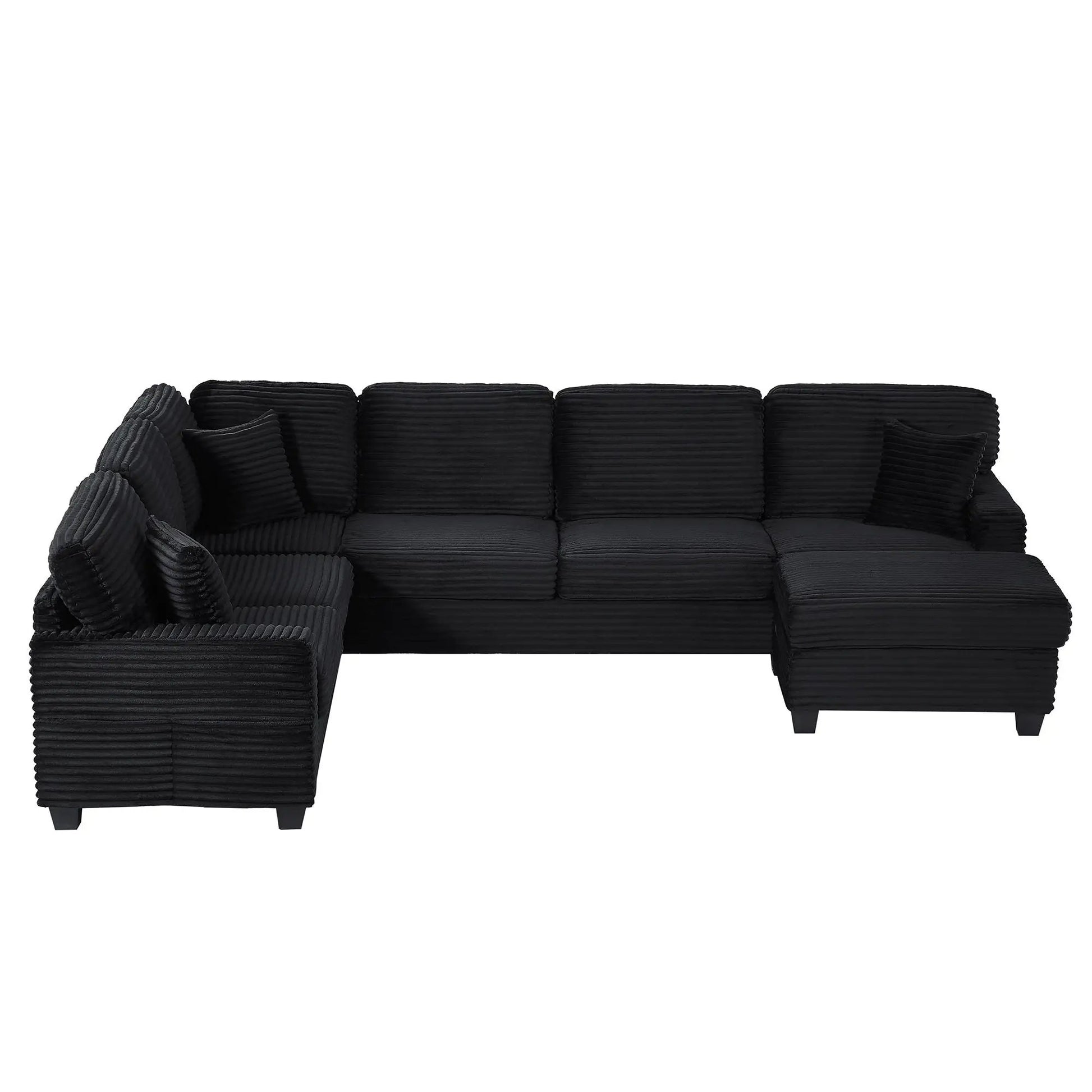 Ushaped sectional with movable ottoman and side pockets, 2-piece set by Unique Piece Furniture on Tampa Home & Garden Store