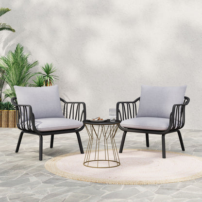 Huron Outdoor Resin Club Chair Set of Two