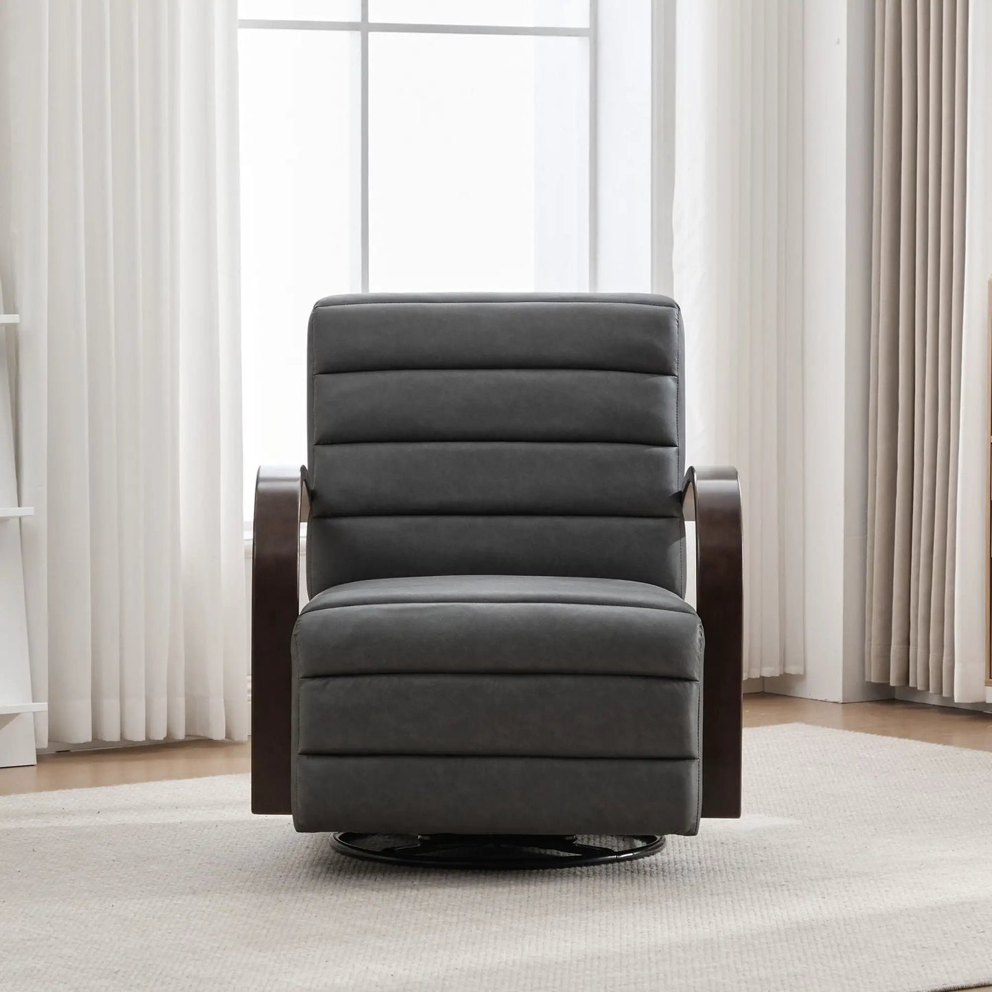 360 Degree Swivel Accent Chair Armrests Comfy