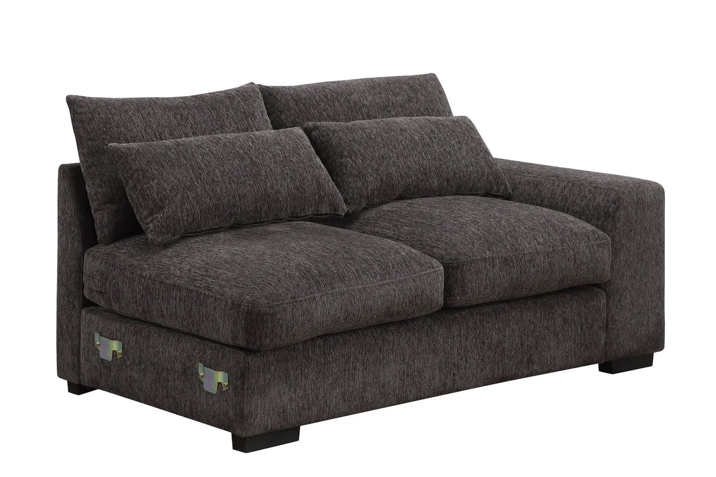 Nyeisha sofa & chaise, coffee brown textured fabric, sectional by Unique Piece Furniture on Tampa Home & Garden Store