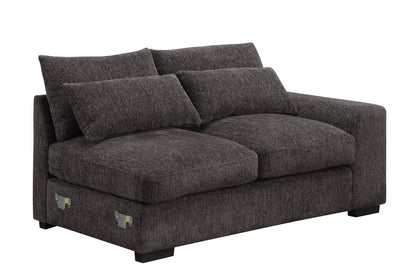 Nyeisha sofa & chaise, coffee brown textured fabric, sectional by Unique Piece Furniture on Tampa Home & Garden Store