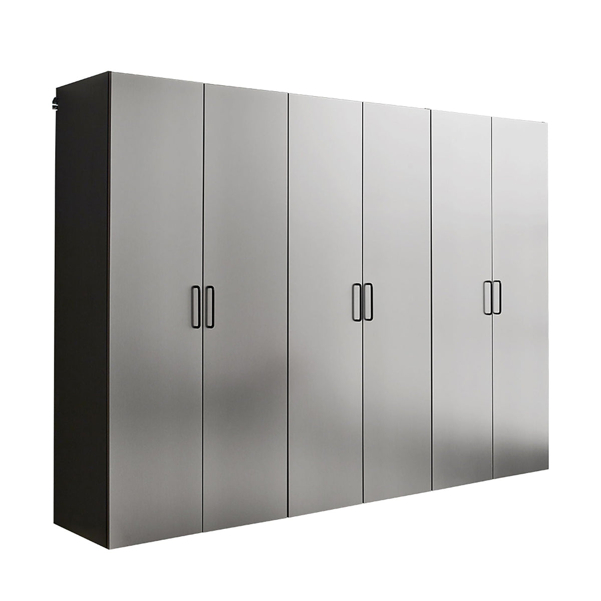 Metallic gray garage cabinets with vertical doors by HouseOfZazla, 94.5in wide on Tampa Home & Garden Store