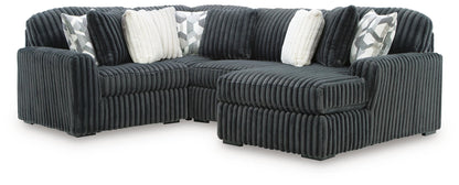 Midnight Madness Sectional and Jumbo Corduroy