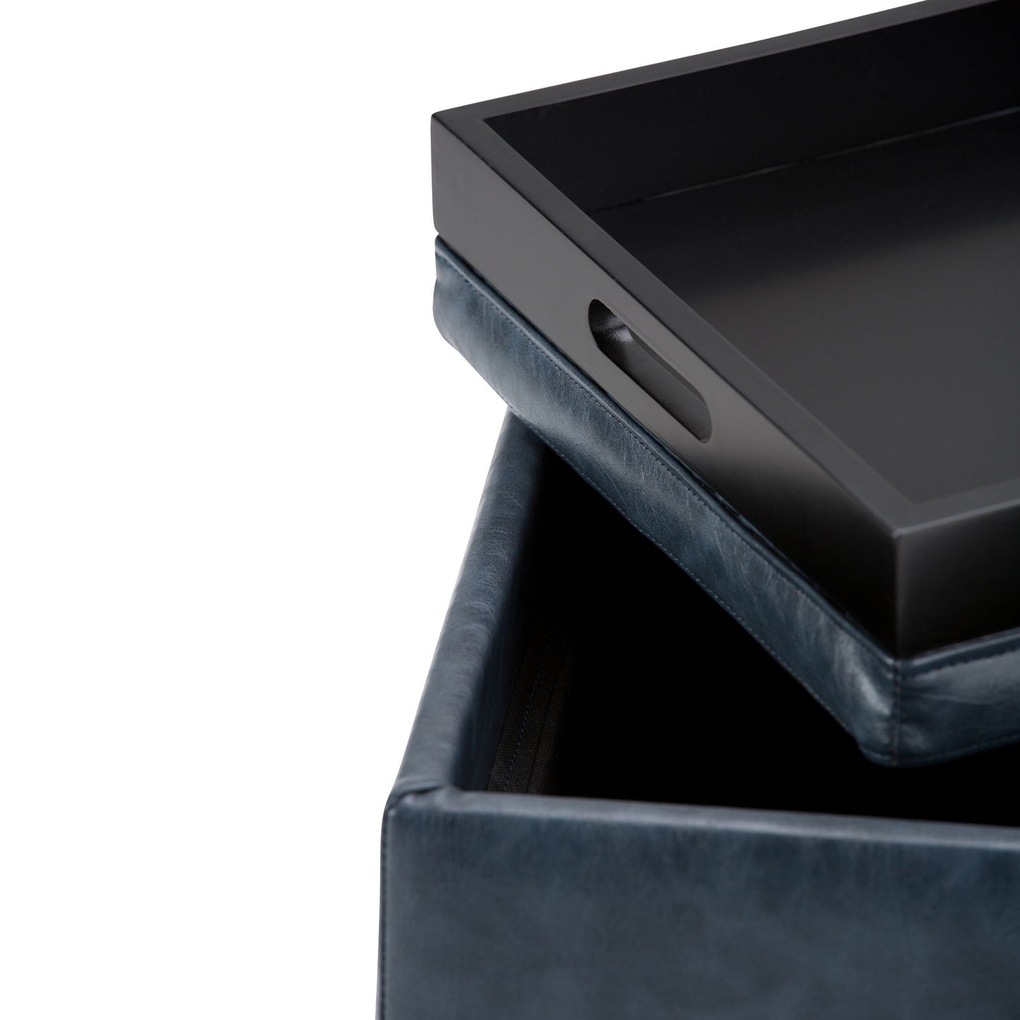 Rockwood Upholstered Cube Ottoman with Tray
