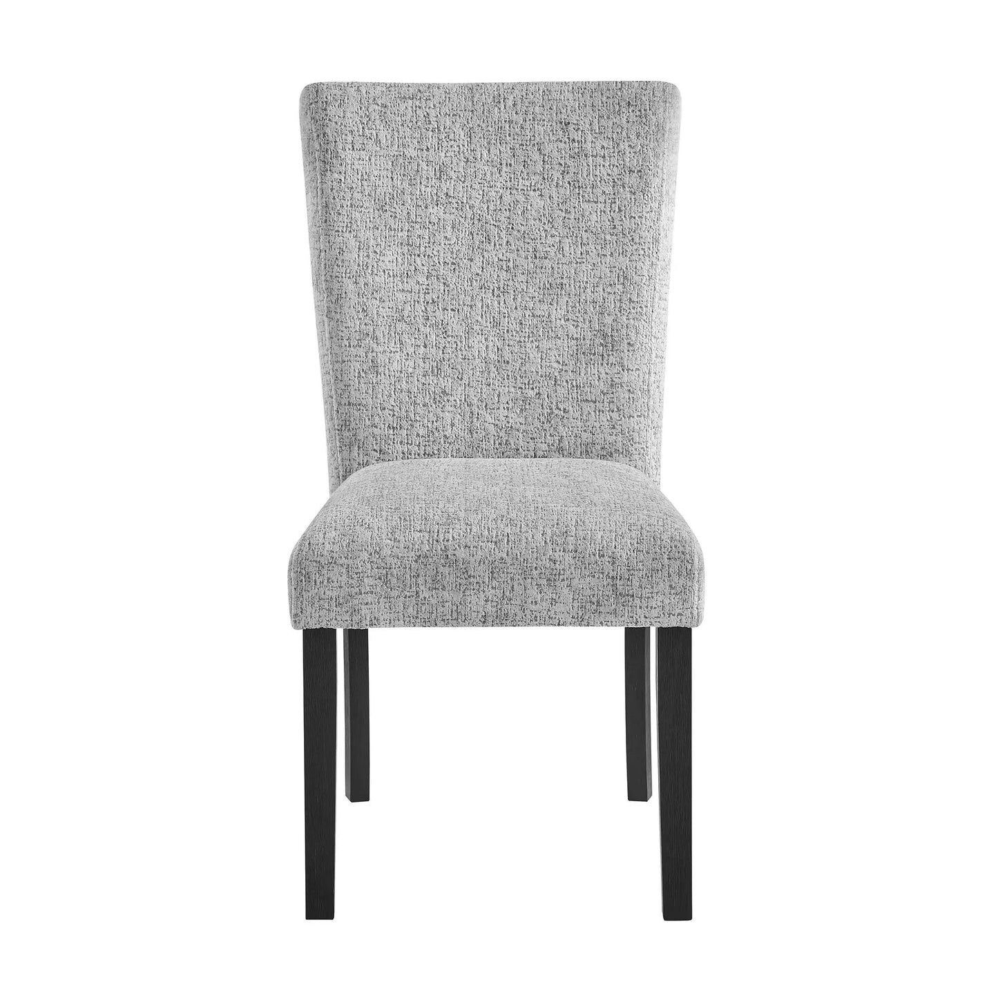 Oceanic Dining Chair Set of 2 gray textured fabric Unique Piece Furniture on Tampa Home & Garden Store