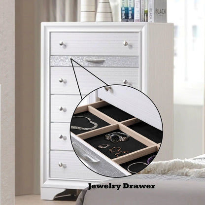 Naima Five Drawer Vertical Storage Chest Glide