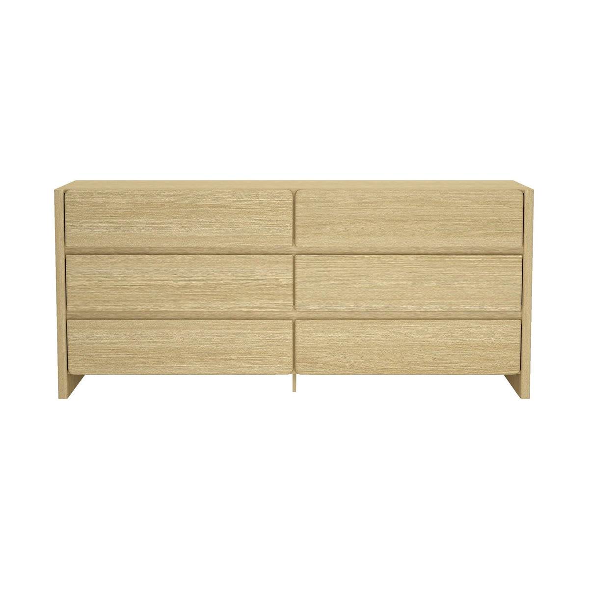 Double wide dresser with 6 drawers in light oak, modern minimalist HouseOfZazla on Tampa Home & Garden Store