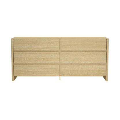 Double wide dresser with 6 drawers in light oak, modern minimalist HouseOfZazla on Tampa Home & Garden Store