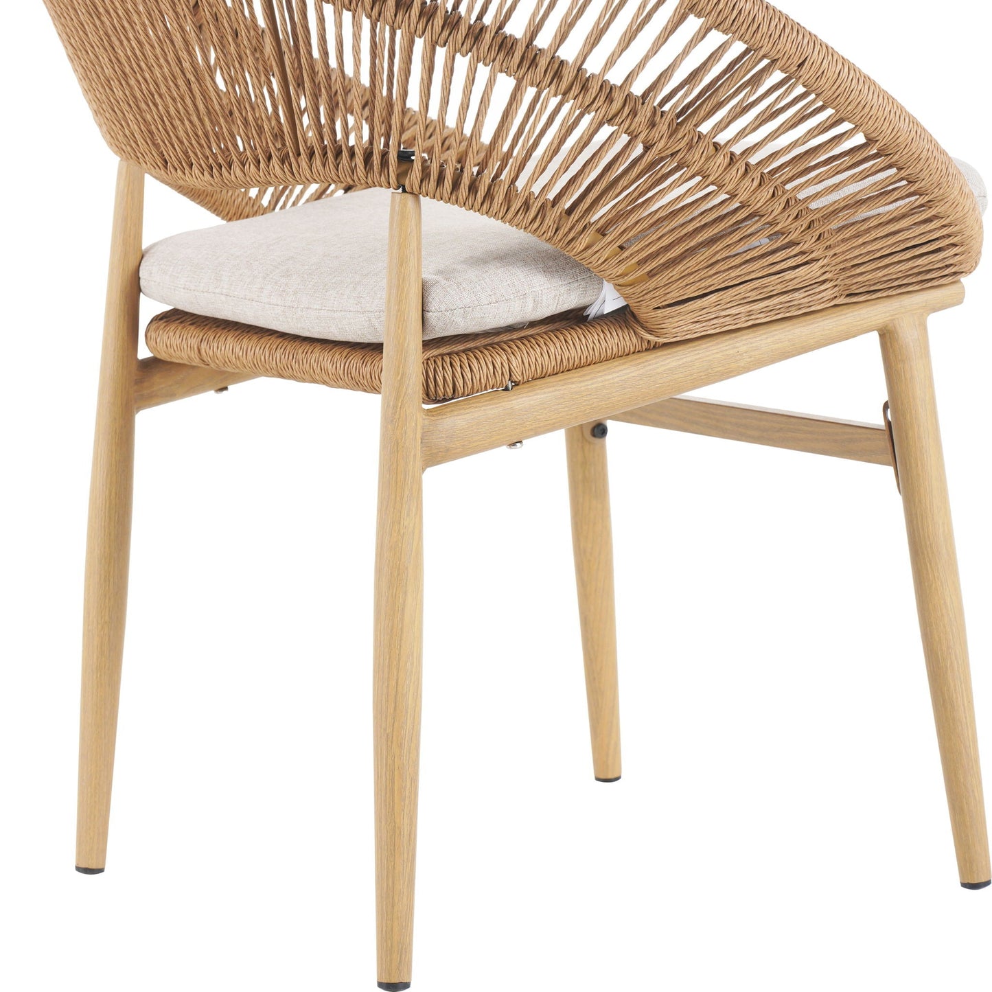 Cyril Rustic Modern Outdoor Papasan Dining Chair