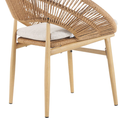Cyril Rustic Modern Outdoor Papasan Dining Chair