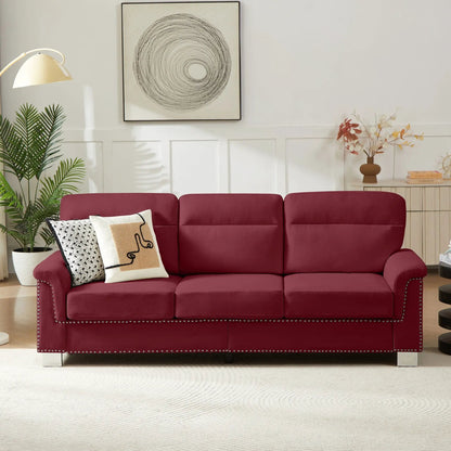 Three Seater Elegant Stationary Sofa for Living