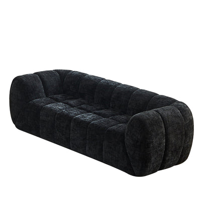 Modern Piano Key Backrest Sofa With Upholstery
