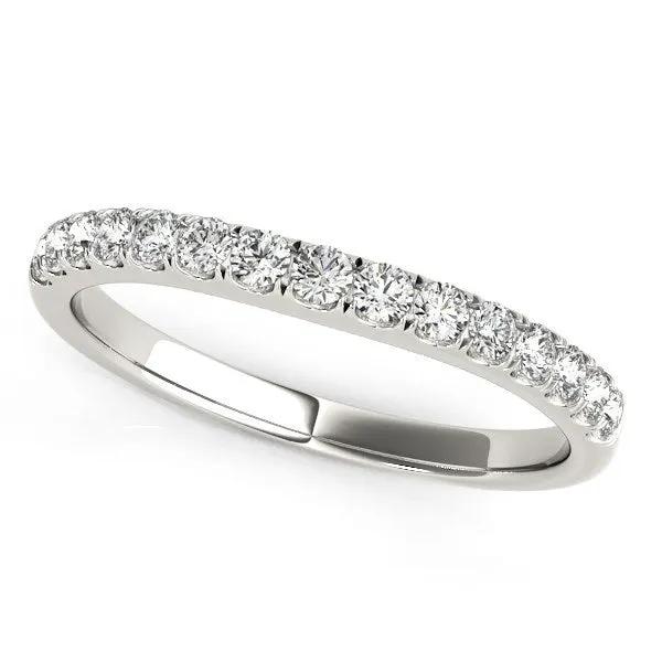 14k white gold pave-set diamond wedding band, 1/4 cttw, Bids.com on Tampa Home & Garden Store