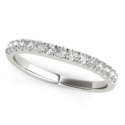 14k white gold pave-set diamond wedding band, 1/4 cttw, Bids.com on Tampa Home & Garden Store
