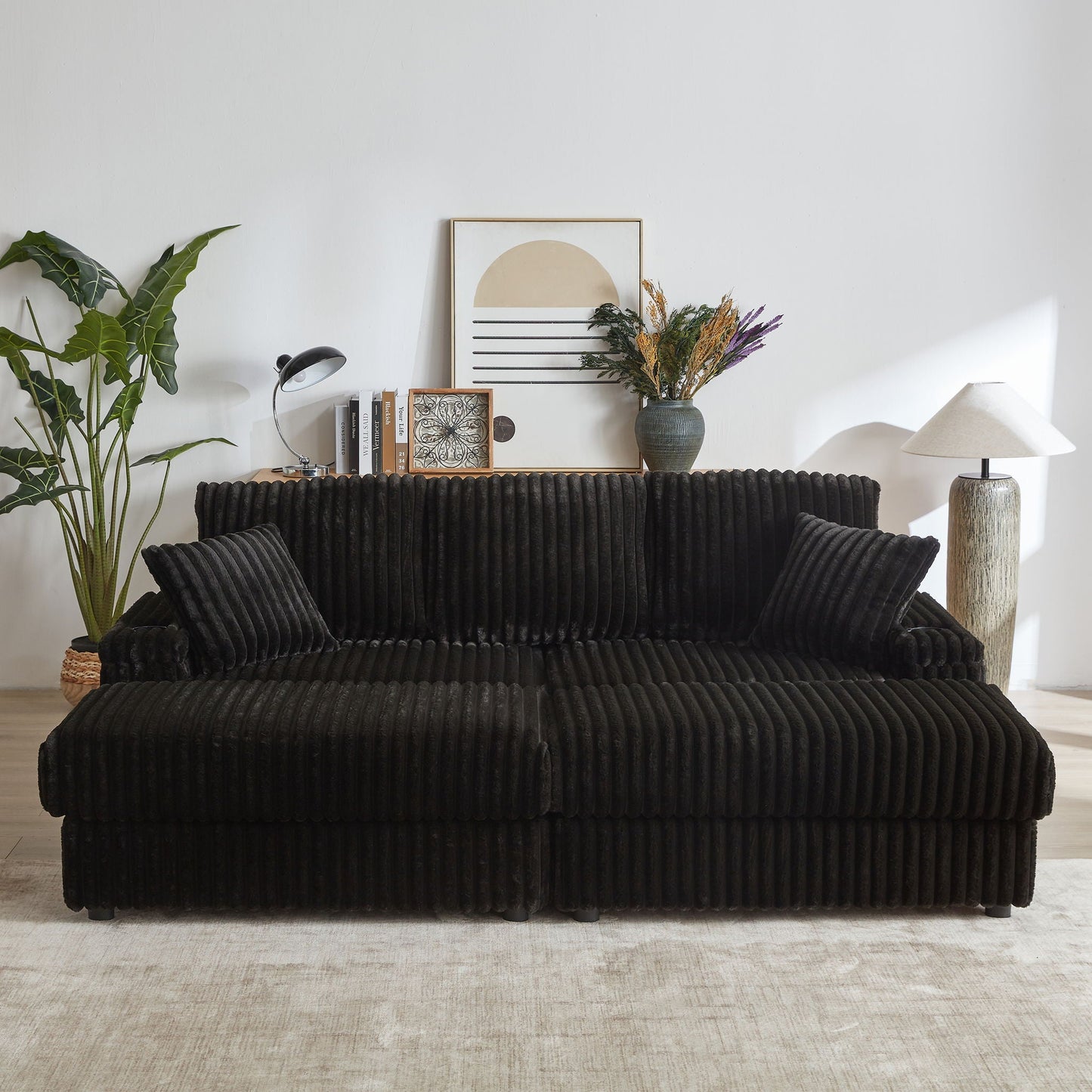 3 Seater Sofa With 2 Ottomans and Storage