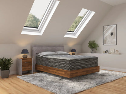 13-inch Quilted Eurotop Hybrid Mattress Plush by Unique Piece Furniture on a platform bed on Tampa Home & Garden Store
