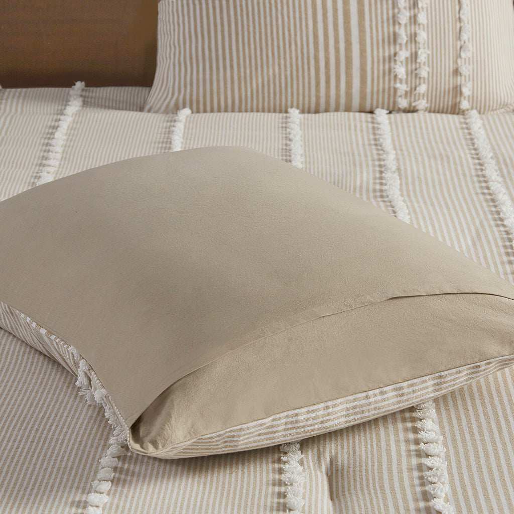 Full Queen Cotton Yarn Dyed Comforter Set