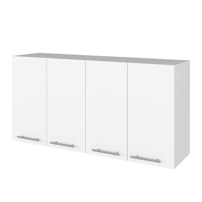the White Durham Four Door Wall Kitchen Cabinet