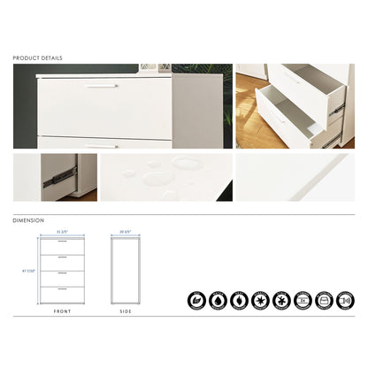 Oliver Farmhouse Jumbo Chest with 4 Drawers, white finish accent chest by HouseOfZazla on Tampa Home & Garden Store