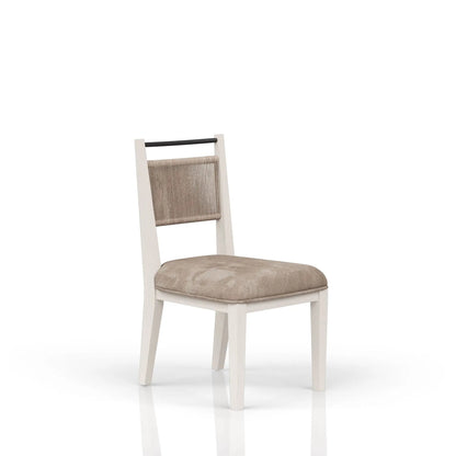Rope Back Chair in Beige and Carmel Wood