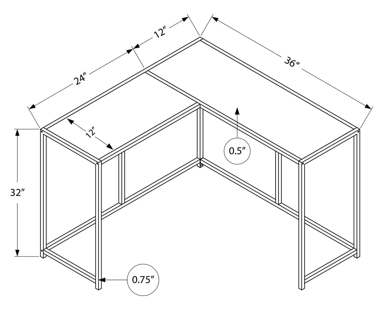 Corner Console Table With L Shaped Design