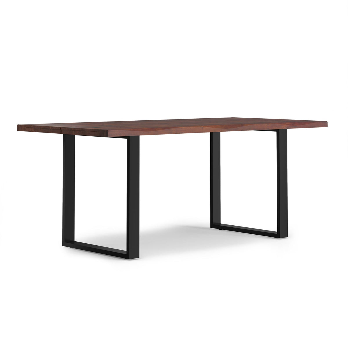 Solid Acacia Wood Dining Table with black iron legs HouseOfZazla on Tampa Home & Garden Store