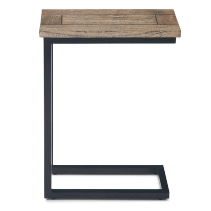 Skyler C Side Handcrafted Table with wood top and black metal frame by Unique Piece Furniture on Tampa Home & Garden Store