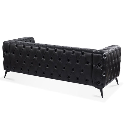 Modern 3 Seater Sofa with Square Arm and Cushion