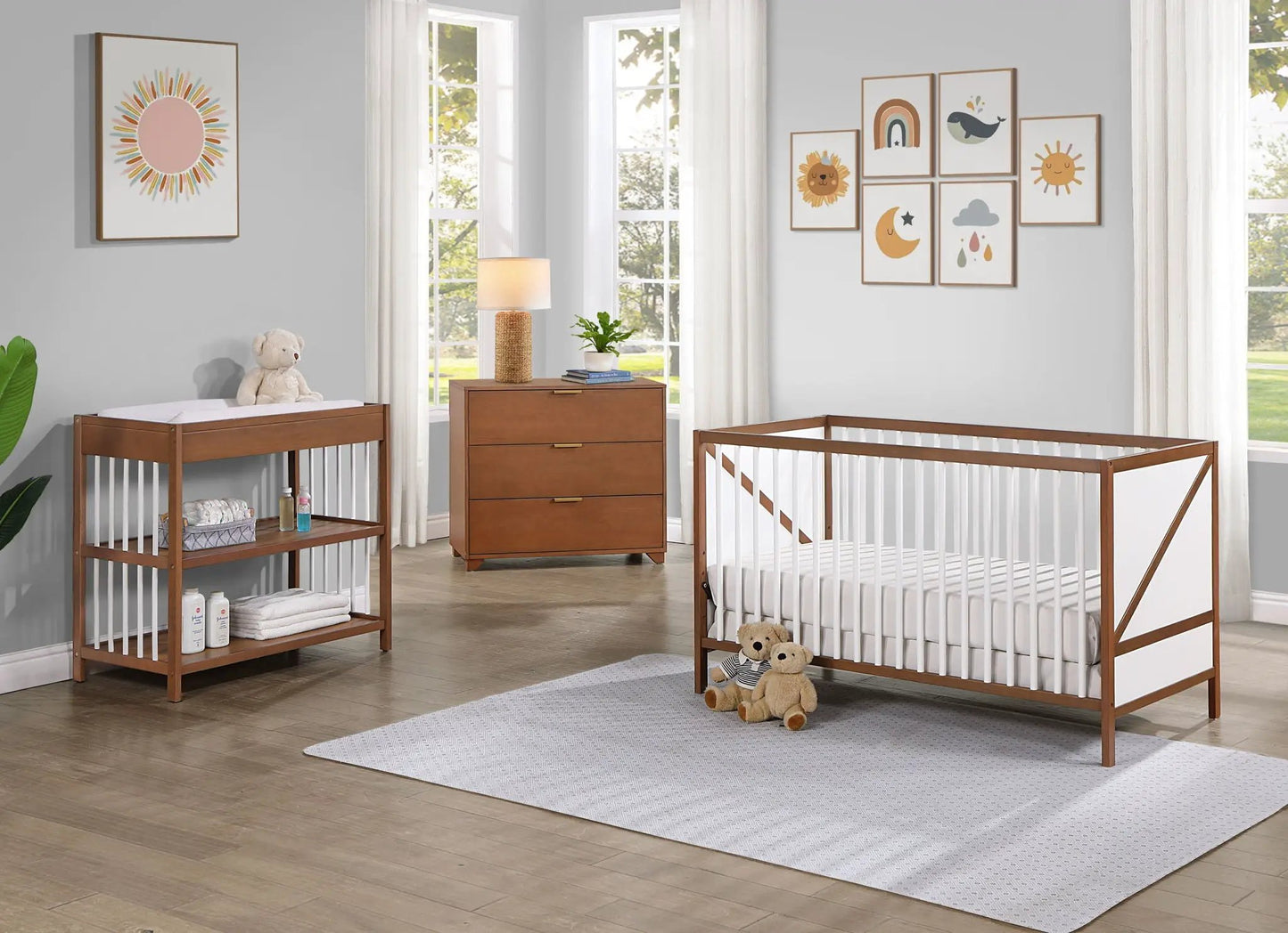 Pixie Zen 3 in 1 Crib Walnut with Z Design
