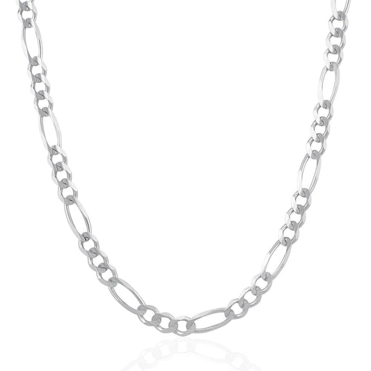 6.0mm 14k white gold solid Figaro chain necklace Bids.com on Tampa Home & Garden Store