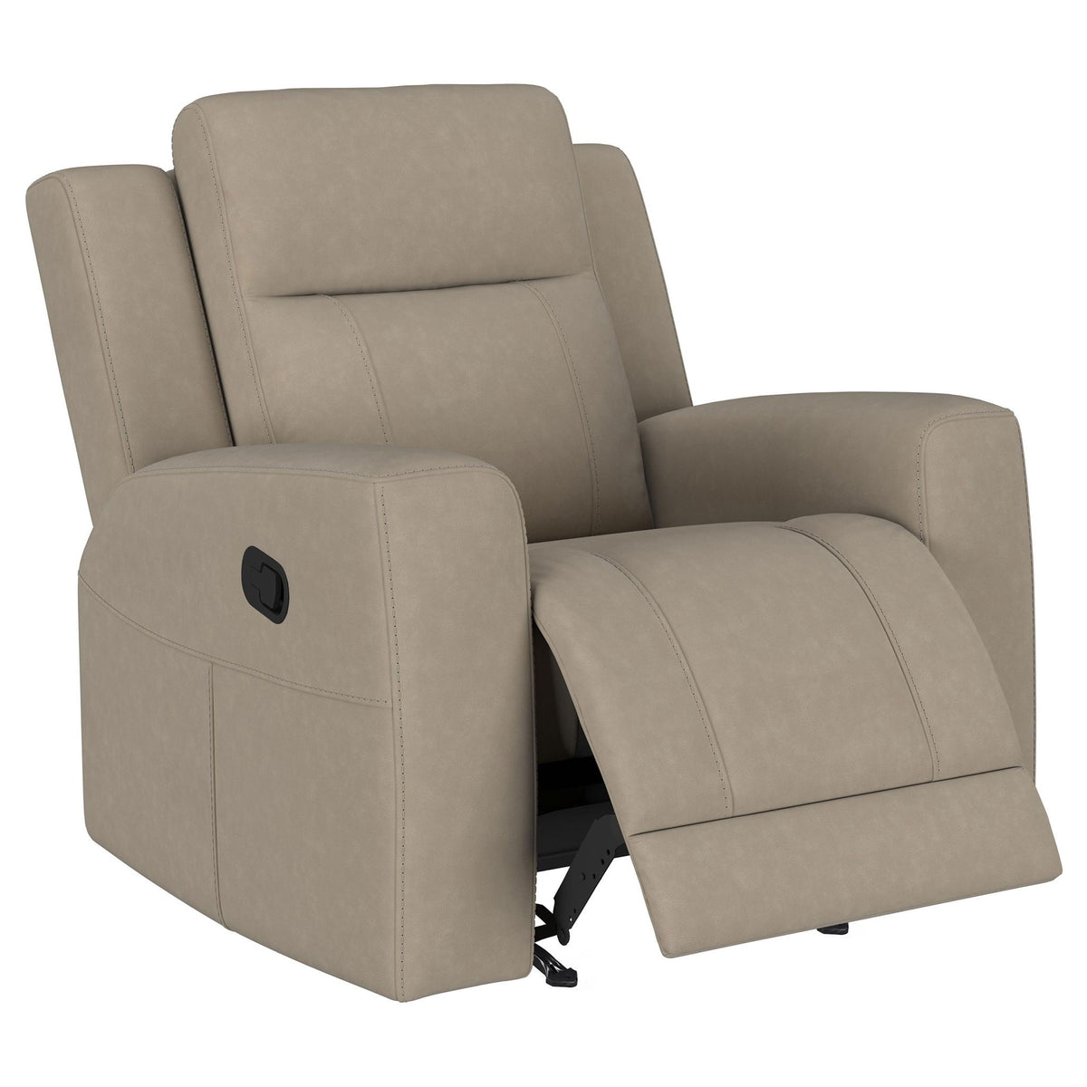 Slater taupe upholstered recliner chair with manual recline by HouseOfZazla on Tampa Home & Garden Store