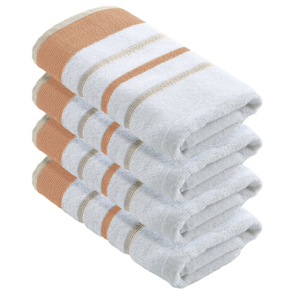 Soft Cotton Bath Towel Set and Stripe Detail