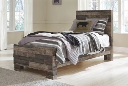 Derekson Youth Panel Bedroom Set Rustic Finish