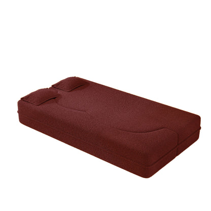 Modern Floor Sleeper Sofa Bed And Two Pillows