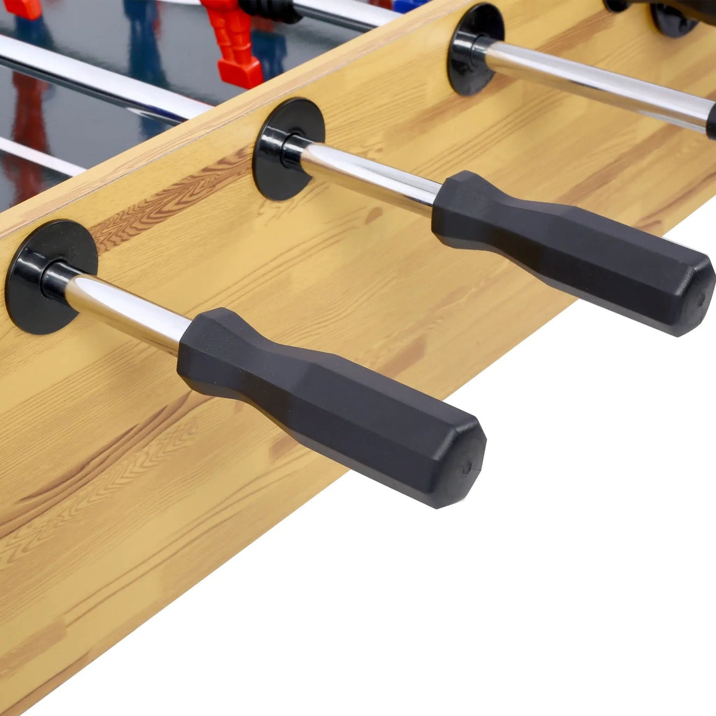 Foosball table Hurricane by Unique Piece Furniture with chrome rods and black handles on Tampa Home & Garden Store