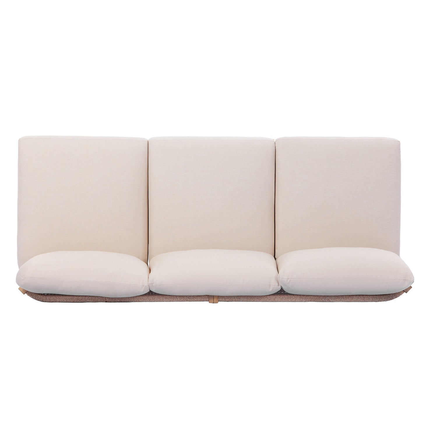 Outdoor Acacia Wood Rope Braided 3 Seater Sofa