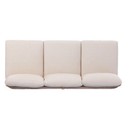 Outdoor Acacia Wood Rope Braided 3 Seater Sofa