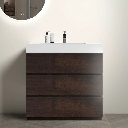 Alice Bathroom Vanity with Large Storage and Sink