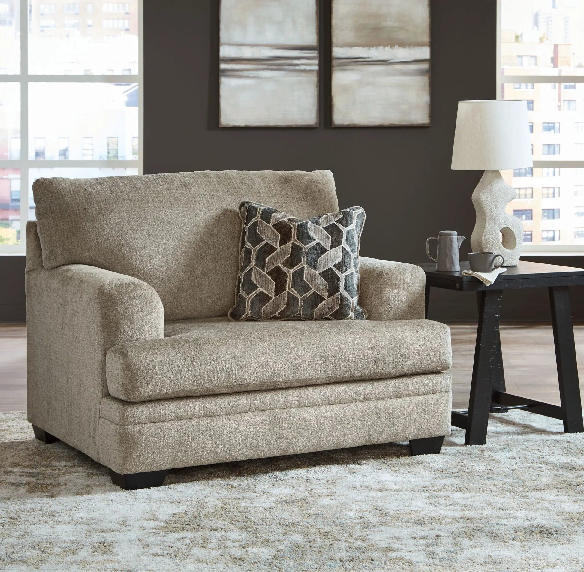 Stonemeade 3-Piece Living Room Set by Unique Piece Furniture in beige textured fabric on Tampa Home & Garden Store
