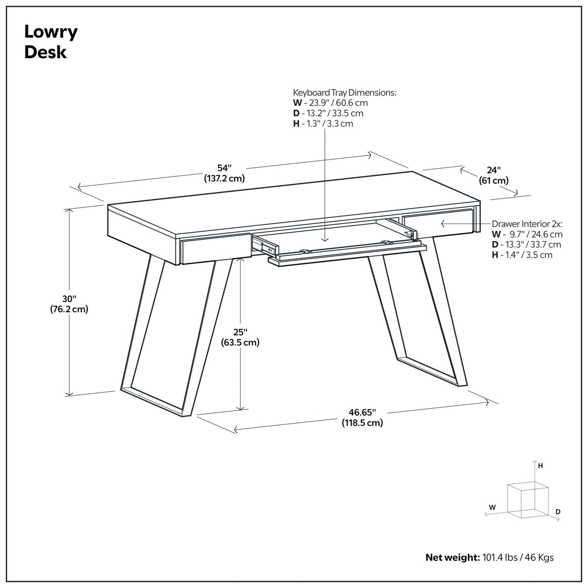 Handcrafted acacia desk and drawer storage by HouseOfZazla, writing desk blueprint on Tampa Home & Garden Store