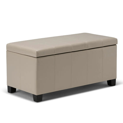 Dover Upholstered Storage Ottoman Bench with Lid