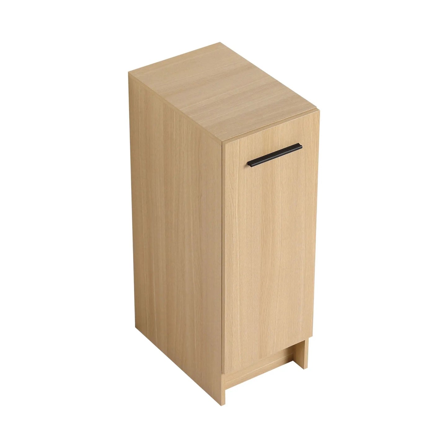 Slim Freestanding Bathroom Cabinet in Light Oak