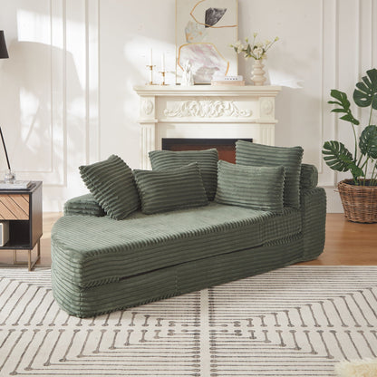 Semi Circular 2 in 1 Sofa Bed with Neck Pillow